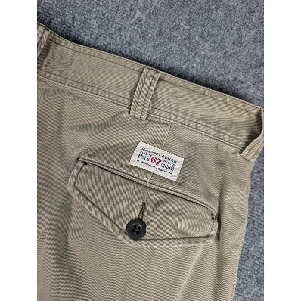 Polo Ralph Lauren Cargo Shorts‎ Mens 38 Khaki Tan Cotton Twill Utility